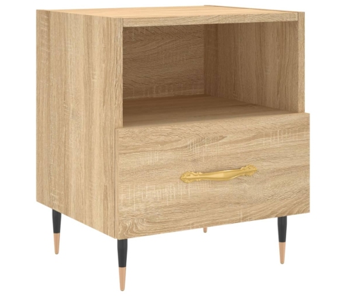 Mesita noche 2 uds madera ingeniería roble Sonoma 40x35x47,5 cm