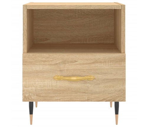 Mesita noche 2 uds madera ingeniería roble Sonoma 40x35x47,5 cm