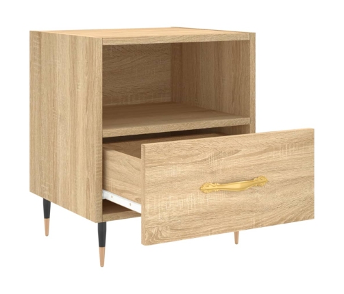 Mesita noche 2 uds madera ingeniería roble Sonoma 40x35x47,5 cm