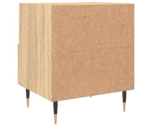 Mesita noche 2 uds madera ingeniería roble Sonoma 40x35x47,5 cm