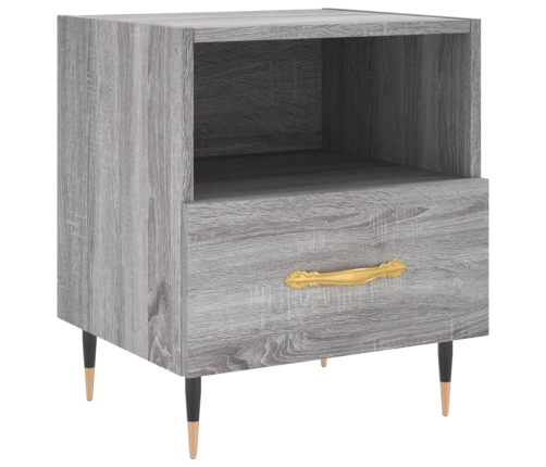 Mesitas noche 2 uds madera ingeniería gris Sonoma 40x35x47,5 cm