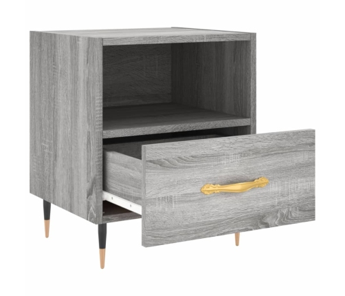 Mesitas noche 2 uds madera ingeniería gris Sonoma 40x35x47,5 cm