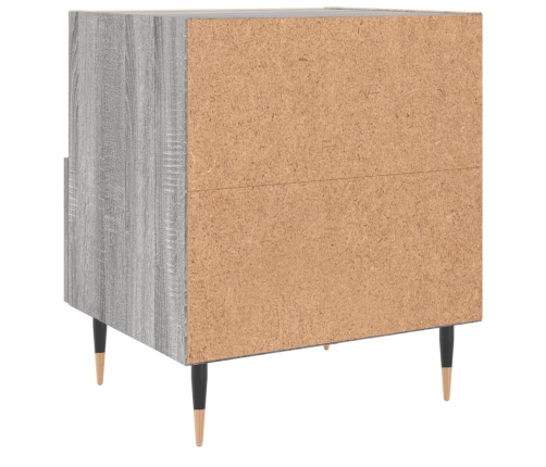 Mesitas noche 2 uds madera ingeniería gris Sonoma 40x35x47,5 cm