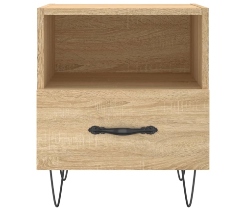 Mesita noche 2 uds madera ingeniería roble Sonoma 40x35x47,5 cm