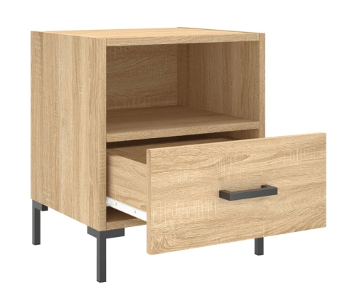 vidaXL Mesita noche 2 uds madera ingeniería roble Sonoma 40x35x47,5 cm