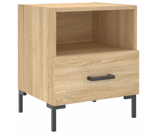 vidaXL Mesita noche 2 uds madera ingeniería roble Sonoma 40x35x47,5 cm