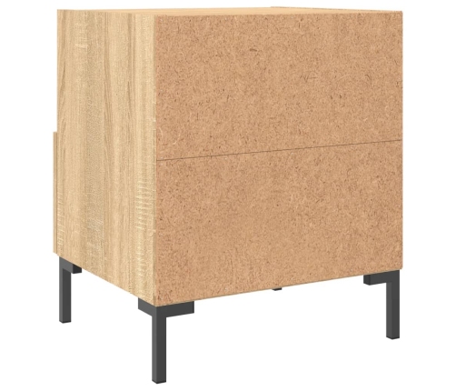 vidaXL Mesita noche 2 uds madera ingeniería roble Sonoma 40x35x47,5 cm