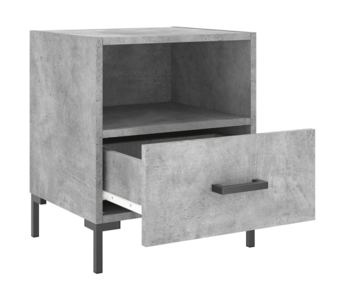 Mesita noche 2 uds madera ingeniería gris hormigón 40x35x47,5cm