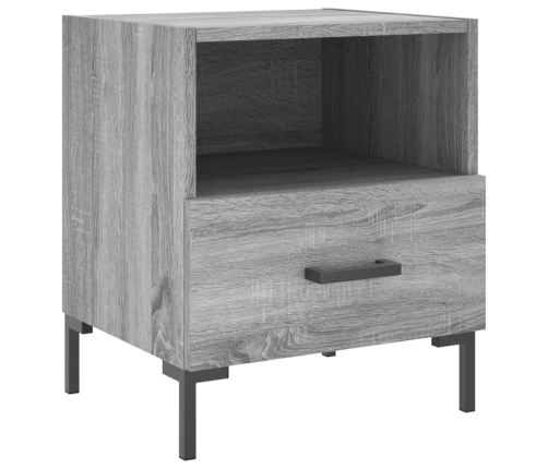 Mesitas noche 2 uds madera ingeniería gris Sonoma 40x35x47,5 cm