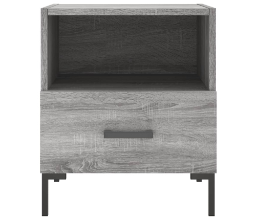 Mesitas noche 2 uds madera ingeniería gris Sonoma 40x35x47,5 cm