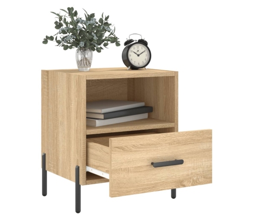 Mesita noche 2 uds madera ingeniería roble Sonoma 40x35x47,5 cm