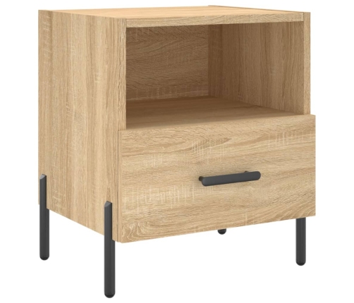 Mesita noche 2 uds madera ingeniería roble Sonoma 40x35x47,5 cm