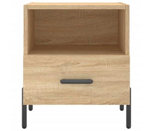 Mesita noche 2 uds madera ingeniería roble Sonoma 40x35x47,5 cm