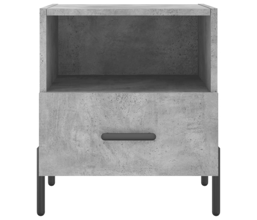 vidaXL Mesita de noche madera ingeniería gris hormigón 40x35x47,5 cm