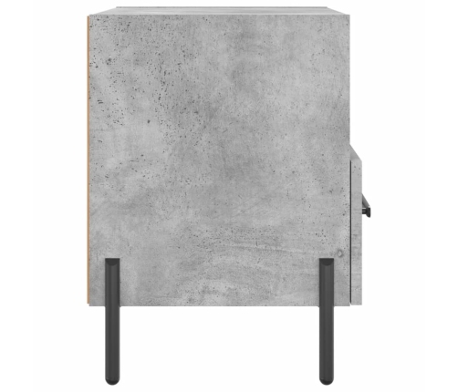 vidaXL Mesita de noche madera ingeniería gris hormigón 40x35x47,5 cm