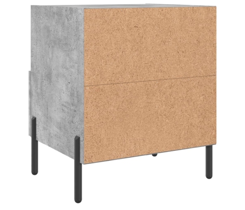 vidaXL Mesita de noche madera ingeniería gris hormigón 40x35x47,5 cm