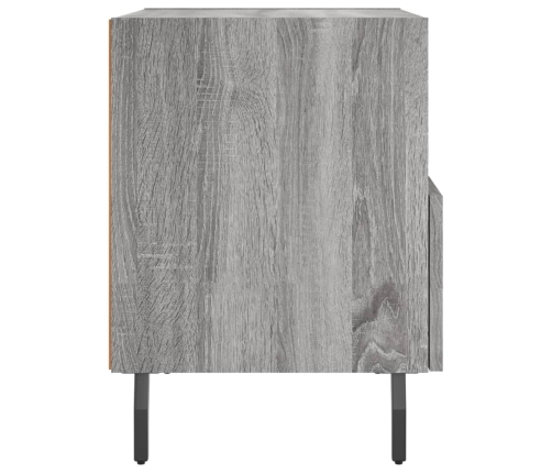 Mesita de noche madera de ingeniería gris Sonoma 40x35x47,5 cm