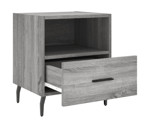 Mesitas noche 2 uds madera ingeniería gris Sonoma 40x35x47,5 cm