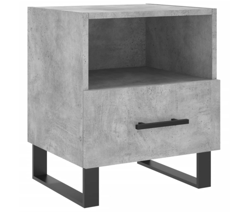 Mesita noche 2 uds madera ingeniería gris hormigón 40x35x47,5cm