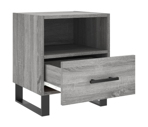 Mesitas noche 2 uds madera ingeniería gris Sonoma 40x35x47,5 cm