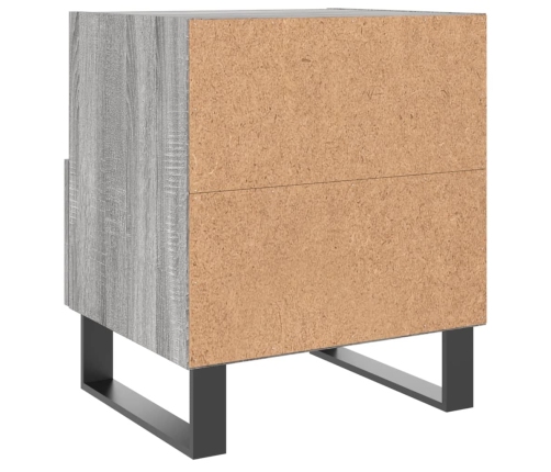 Mesitas noche 2 uds madera ingeniería gris Sonoma 40x35x47,5 cm