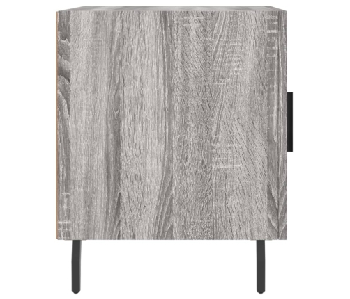 vidaXL Mesita de noche madera de ingeniería gris Sonoma 40x40x50 cm