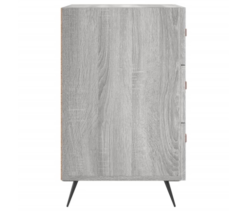 vidaXL Mesita de noche madera de ingeniería gris Sonoma 40x40x66 cm