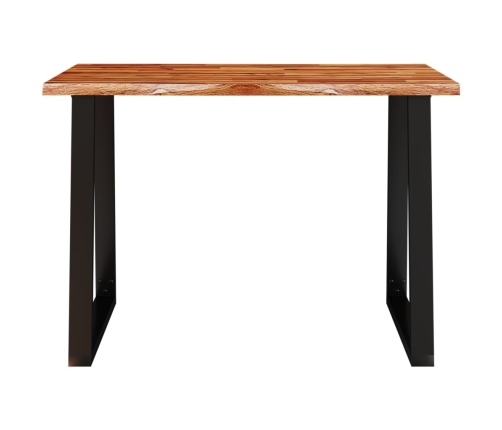 Mesa de comedor con borde vivo madera maciza acacia 110x70x75cm