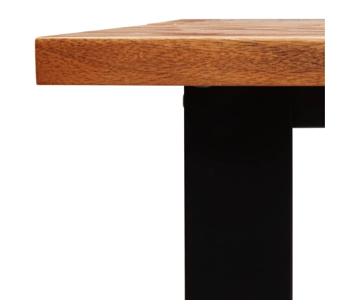 Mesa de comedor con borde vivo madera maciza acacia 140x80x75cm