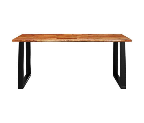 Mesa de comedor con borde vivo madera maciza acacia 180x90x75cm