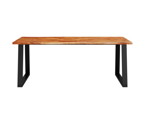 Mesa de comedor con borde vivo madera maciza acacia 200x90x75cm