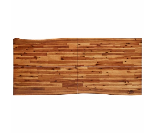 Mesa de comedor con borde vivo madera maciza acacia 200x90x75cm