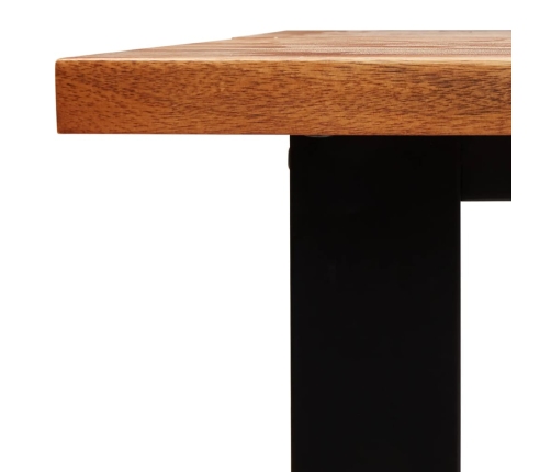 Mesa de comedor con borde vivo madera maciza acacia 200x90x75cm