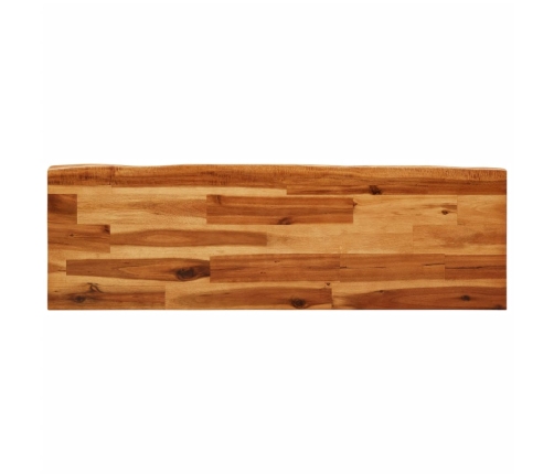 Banco con borde vivo madera maciza de acacia 110 cm