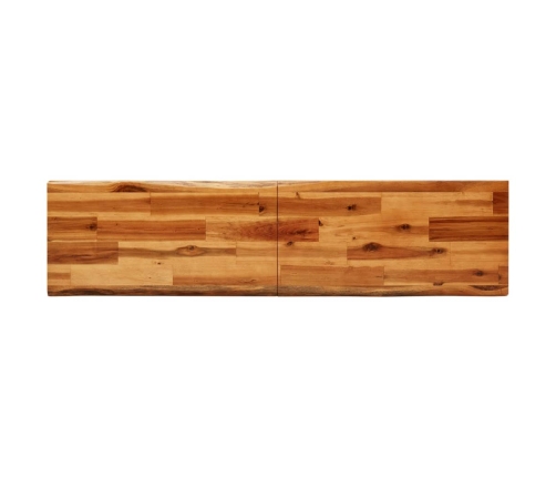 Banco con borde vivo madera maciza de acacia 140 cm