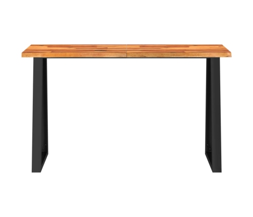 Mesa consola con borde vivo madera maciza acacia 140x40x80 cm