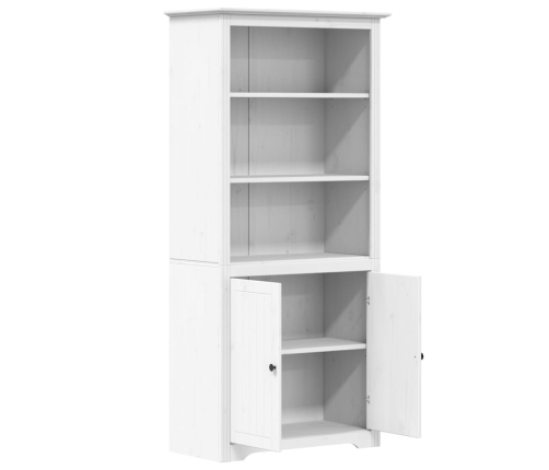 Librería BODO madera maciza de pino blanco 82x40x173 cm