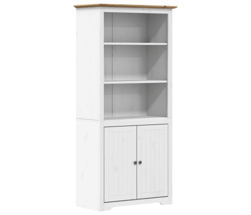 Librería BODO madera maciza de pino blanco marrón 82x40x173 cm