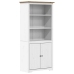 Librería BODO madera maciza de pino blanco marrón 82x40x173 cm