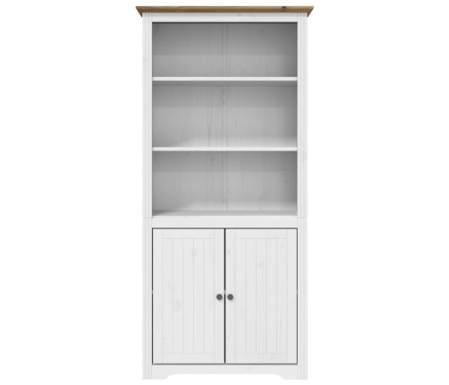 Librería BODO madera maciza de pino blanco marrón 82x40x173 cm