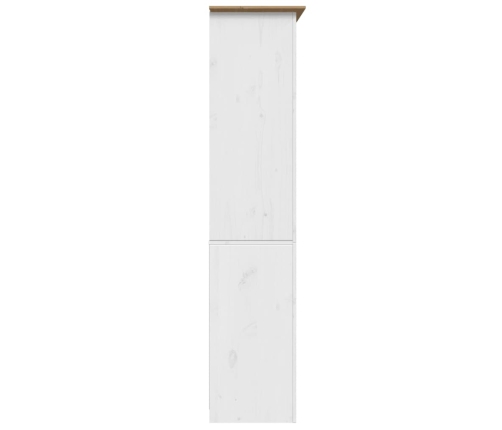 Librería BODO madera maciza de pino blanco marrón 82x40x173 cm