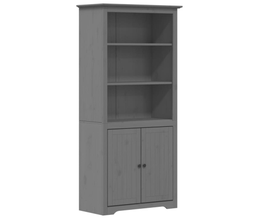 Librería BODO madera maciza de pino gris 82x40x173 cm