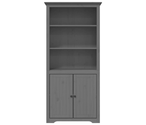 Librería BODO madera maciza de pino gris 82x40x173 cm