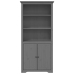 Librería BODO madera maciza de pino gris 82x40x173 cm