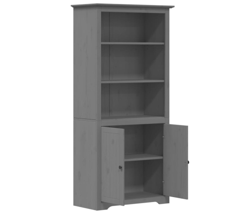 vidaXL Librería BODO madera maciza de pino gris 82x40x173 cm