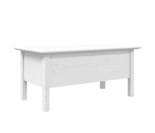 Mesa de centro BODO madera maciza de pino blanco 100x55x46 cm