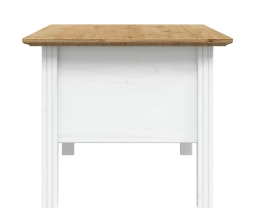 vidaXL Mesa de centro BODO madera de pino blanco y marrón 100x55x46 cm