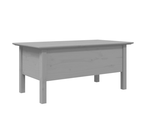 Mesa de centro BODO madera maciza de pino gris 100x55x46 cm