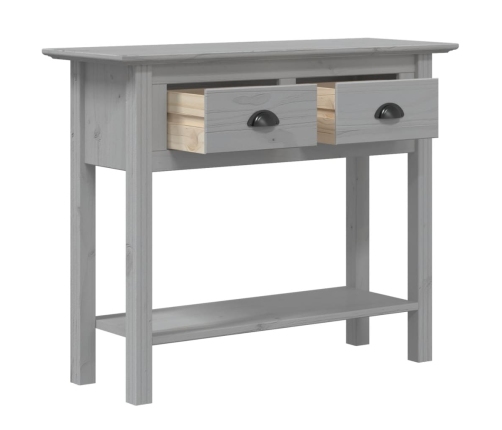 Mesa consola BODO madera maciza de pino gris 91x35x74 cm