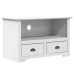 Mueble de TV 2 cajones BODO madera pino blanco 91,5x44,5x56 cm